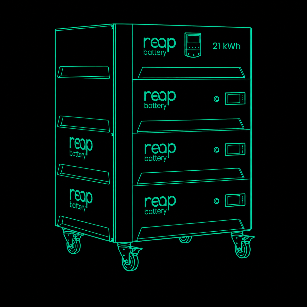 Stacked residential modular energy storage system